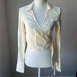 H&M Wrap Crop Blouse